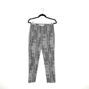 Lela Rose Checkered Print Skinny Pants 6
